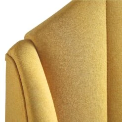 Eleanor Sunflower Yellow Fabric Upholstered Bed Frame With Domed Headboard -Daals Store JAH 08 SUN FAB detail3