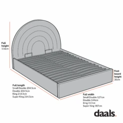 Archer Taupe Boucle Ottoman Storage Bed 18 Archer Taupe Boucle Ottoman Storage Bed -Daals Store JAH 09 CHART 3