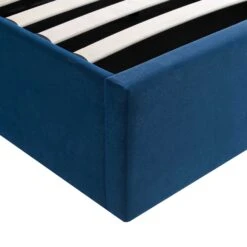 Archer Navy Blue Velvet Ottoman Storage Bed 21 Archer Navy Blue Velvet Ottoman Storage Bed -Daals Store JAH 09 NAVYVEL detail4