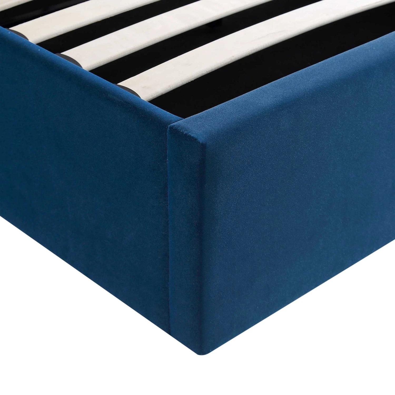 Archer Navy Blue Velvet Ottoman Storage Bed 11 Archer Navy Blue Velvet Ottoman Storage Bed - Image 11