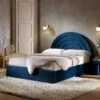 Archer Navy Blue Velvet Ottoman Storage Bed -Daals Store JAH 09 NAVYVEL main