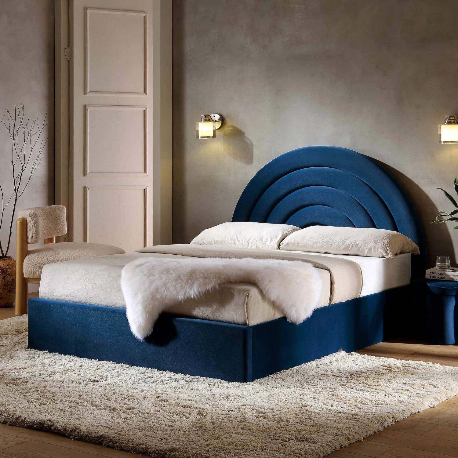 Archer Navy Blue Velvet Ottoman Storage Bed 1 Archer Navy Blue Velvet Ottoman Storage Bed