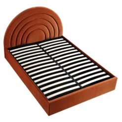 Archer Rust Velvet Ottoman Storage Bed 22 Archer Rust Velvet Ottoman Storage Bed -Daals Store JAH 09 RUSTVEL WB4