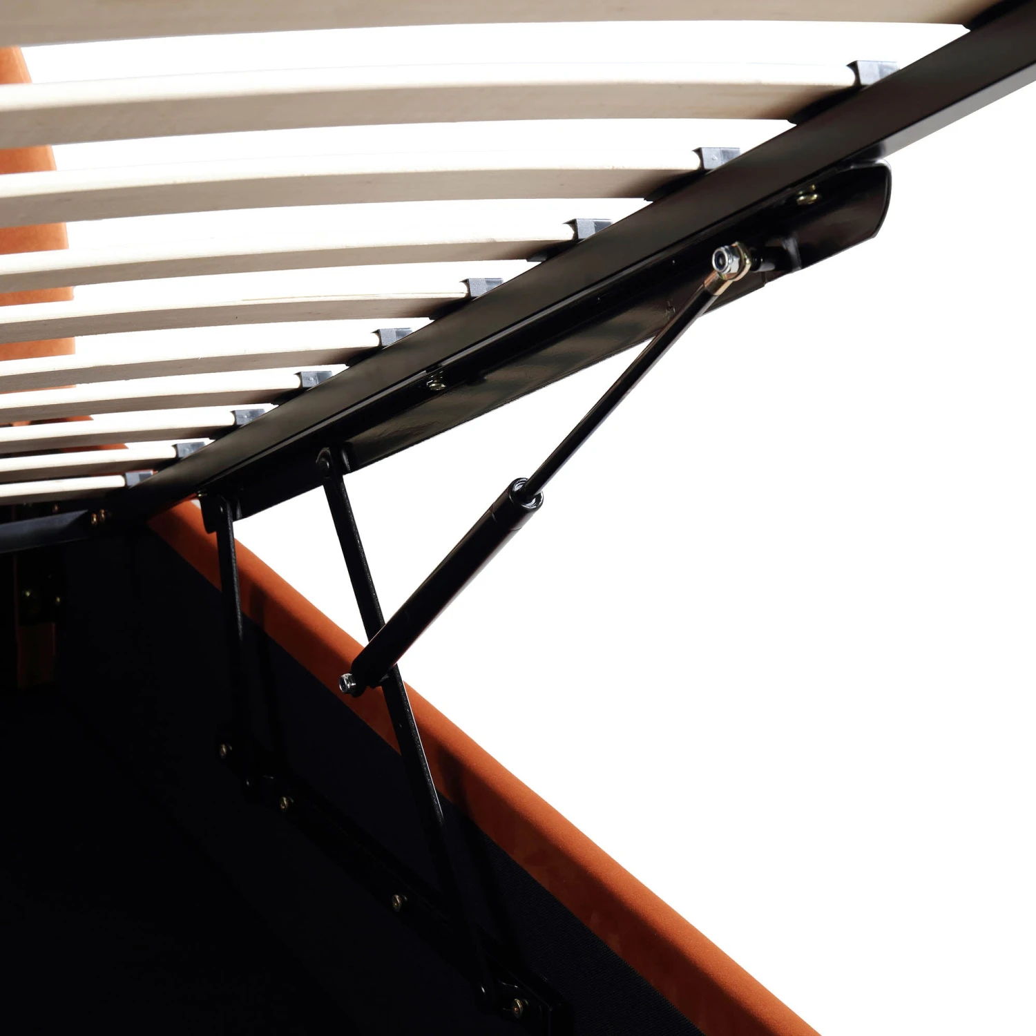 Archer Rust Velvet Ottoman Storage Bed 13 Archer Rust Velvet Ottoman Storage Bed - Image 13