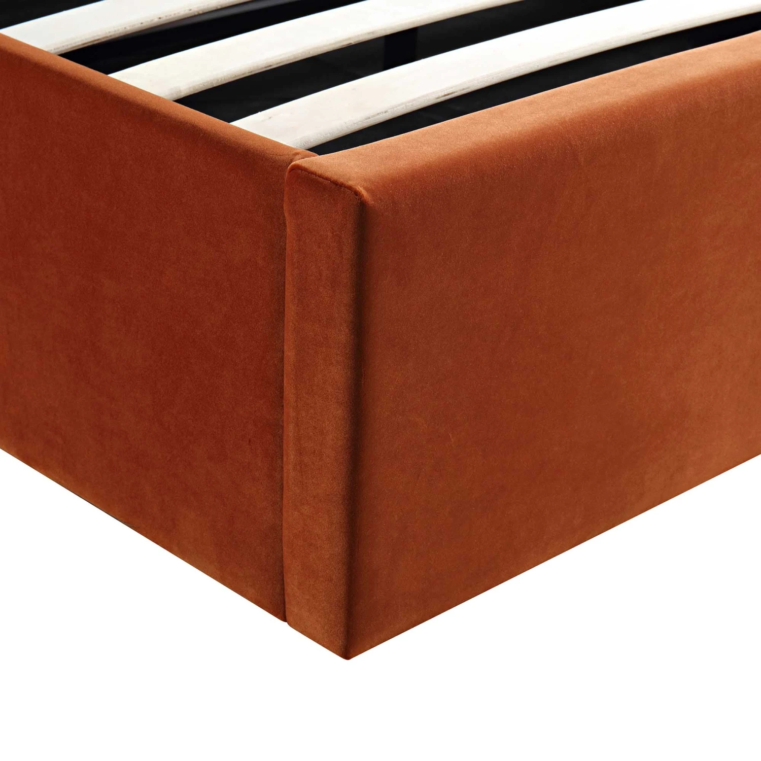 Archer Rust Velvet Ottoman Storage Bed 14 Archer Rust Velvet Ottoman Storage Bed - Image 14