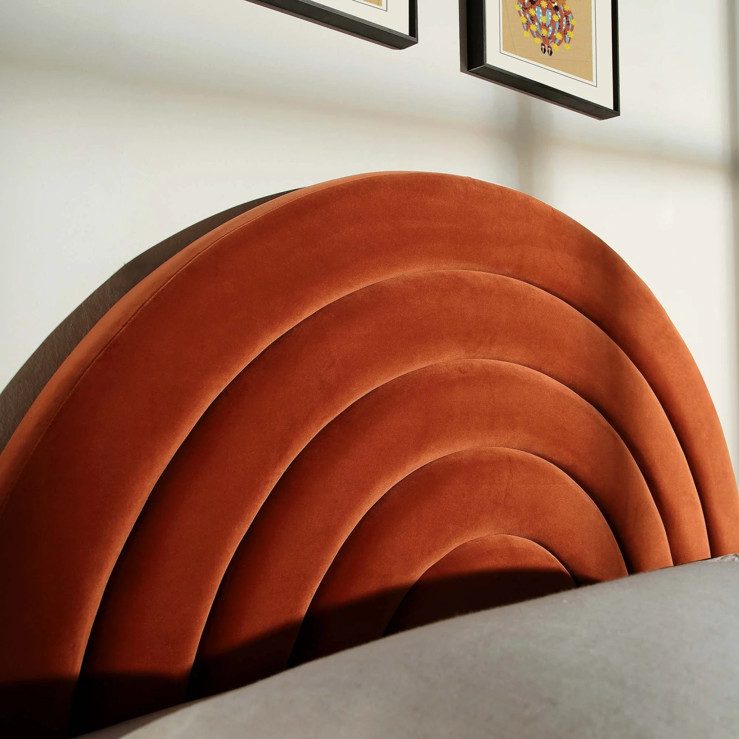 Archer Rust Velvet Ottoman Storage Bed 4 Archer Rust Velvet Ottoman Storage Bed - Image 4