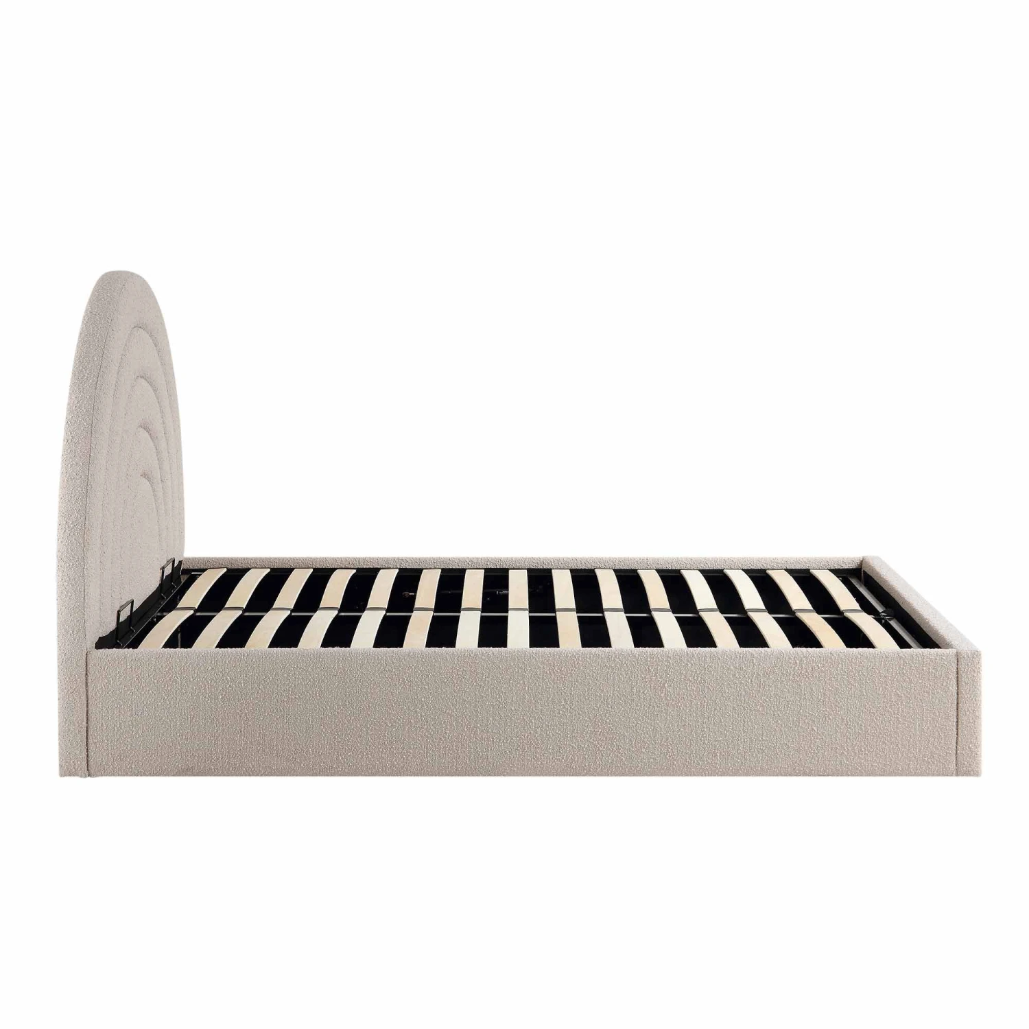 Archer Taupe Boucle Ottoman Storage Bed 9 Archer Taupe Boucle Ottoman Storage Bed - Image 9