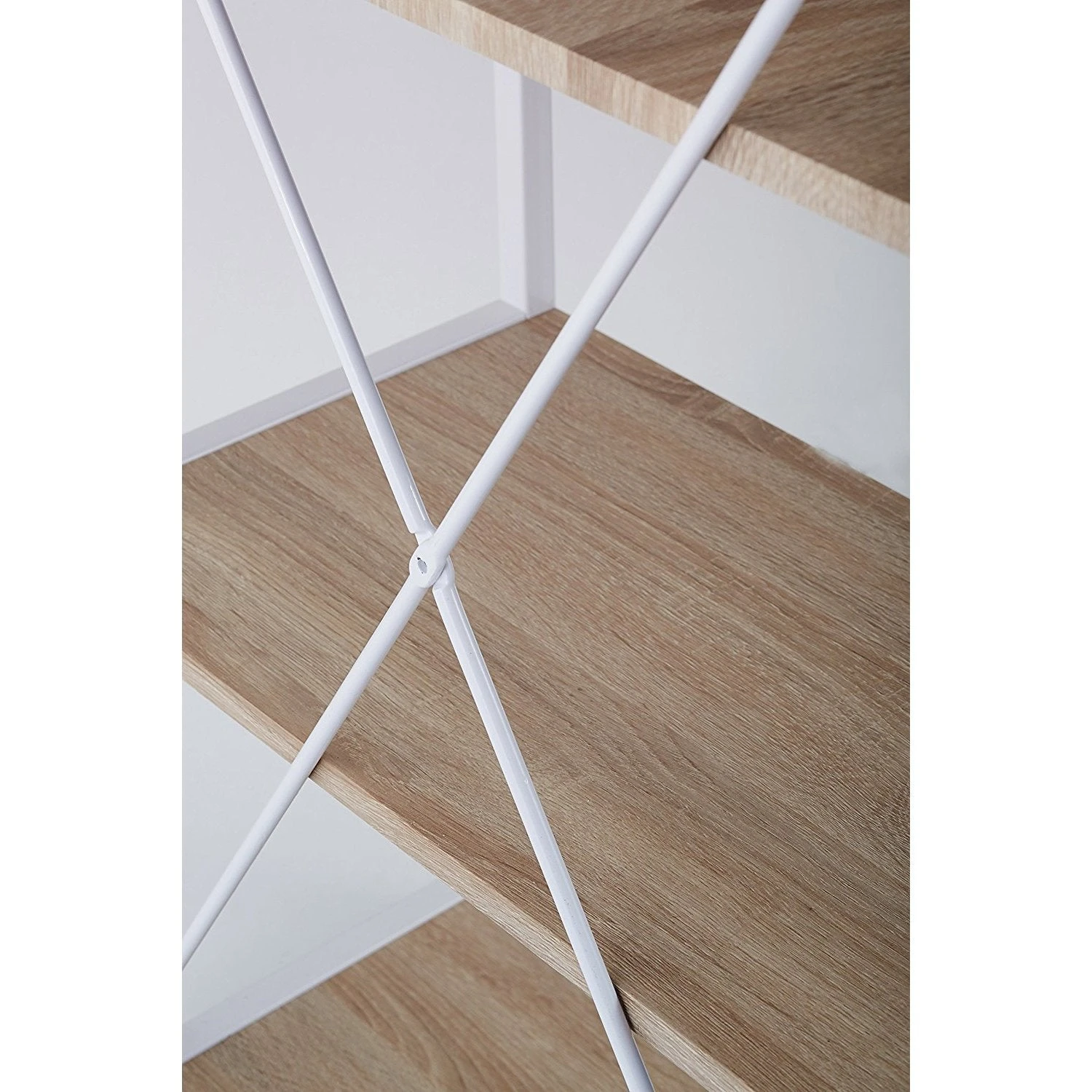 4-Tier Shelves Computer Workstation Desk, Natural Colour 7 4-Tier Shelves Computer Workstation Desk, Natural Colour - Image 7