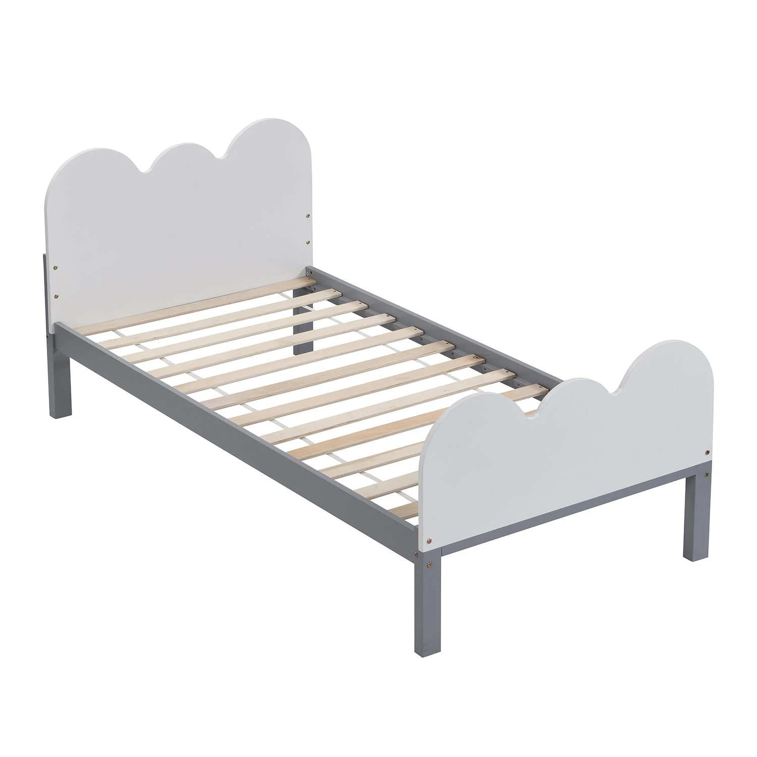 Hedwig Wooden Cloud Headboard Kid's Single Bed 3 Hedwig Wooden Cloud Headboard Kid's Single Bed - Image 3