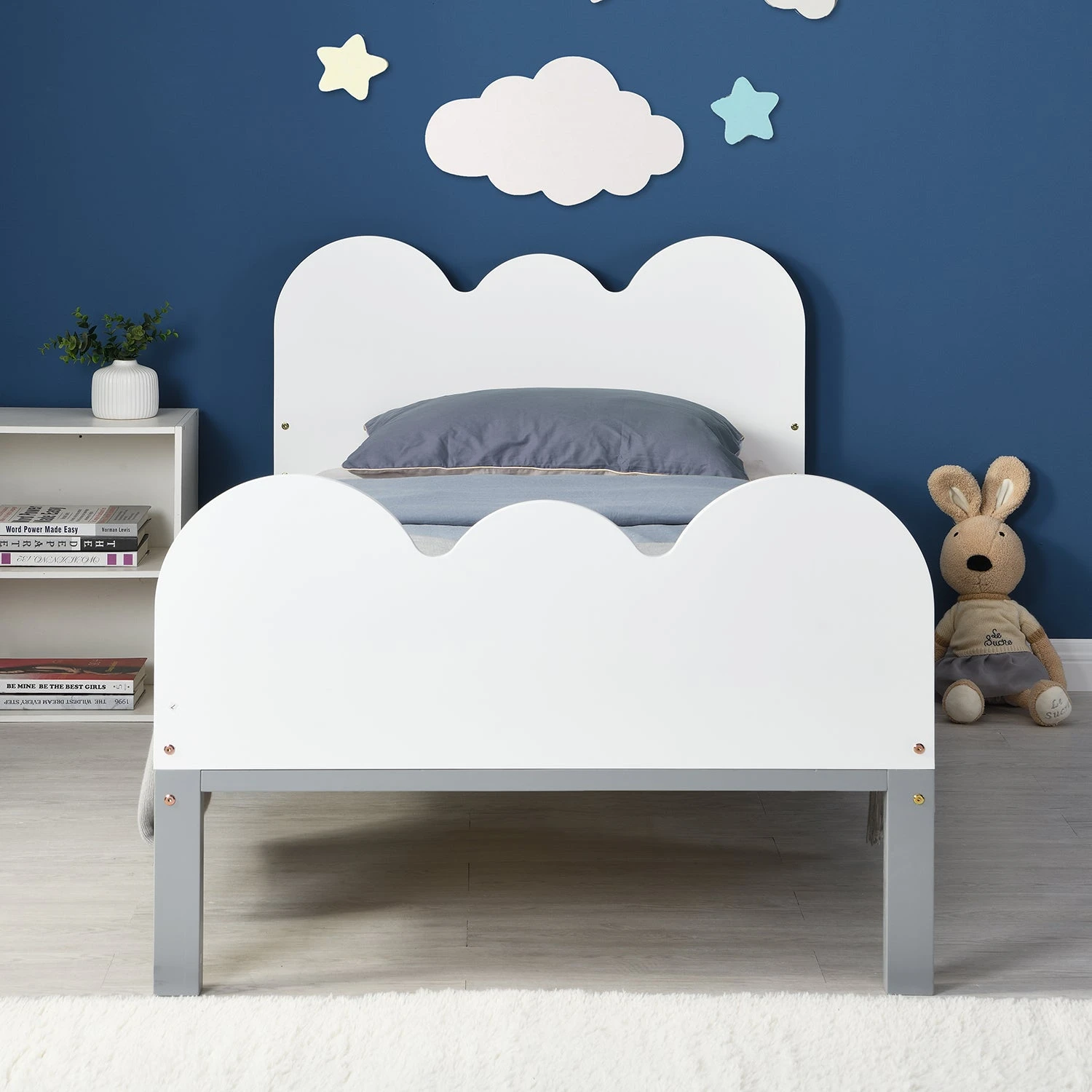 Hedwig Wooden Cloud Headboard Kid's Single Bed 2 Hedwig Wooden Cloud Headboard Kid's Single Bed - Image 2
