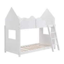 Newton White Solid Wood Kid's Treehouse Bunk Bed -Daals Store JIN 019 WHITE WB1