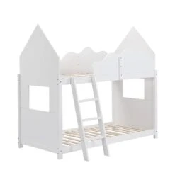 Newton White Solid Wood Kid's Treehouse Bunk Bed -Daals Store JIN 019 WHITE WB2