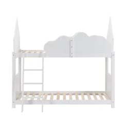 Newton White Solid Wood Kid's Treehouse Bunk Bed -Daals Store JIN 019 WHITE WB3