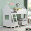Newton White Solid Wood Kid's Treehouse Bunk Bed 19 Newton White Solid Wood Kid's Treehouse Bunk Bed -Daals Store JIN 019 WHITE main