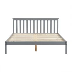 Linnelle Solid Wood Bed Frame In Grey -Daals Store JIN 02 GREY WB2