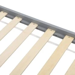 Linnelle Solid Wood Bed Frame In Grey -Daals Store JIN 02 GREY detail2