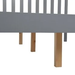 Linnelle Solid Wood Bed Frame In Grey -Daals Store JIN 02 GREY detail3
