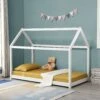 Bethwin Solid Wood Kid's House Bed In White 33 Bethwin Solid Wood Kid's House Bed In White -Daals Store JIN 03 WHITE main