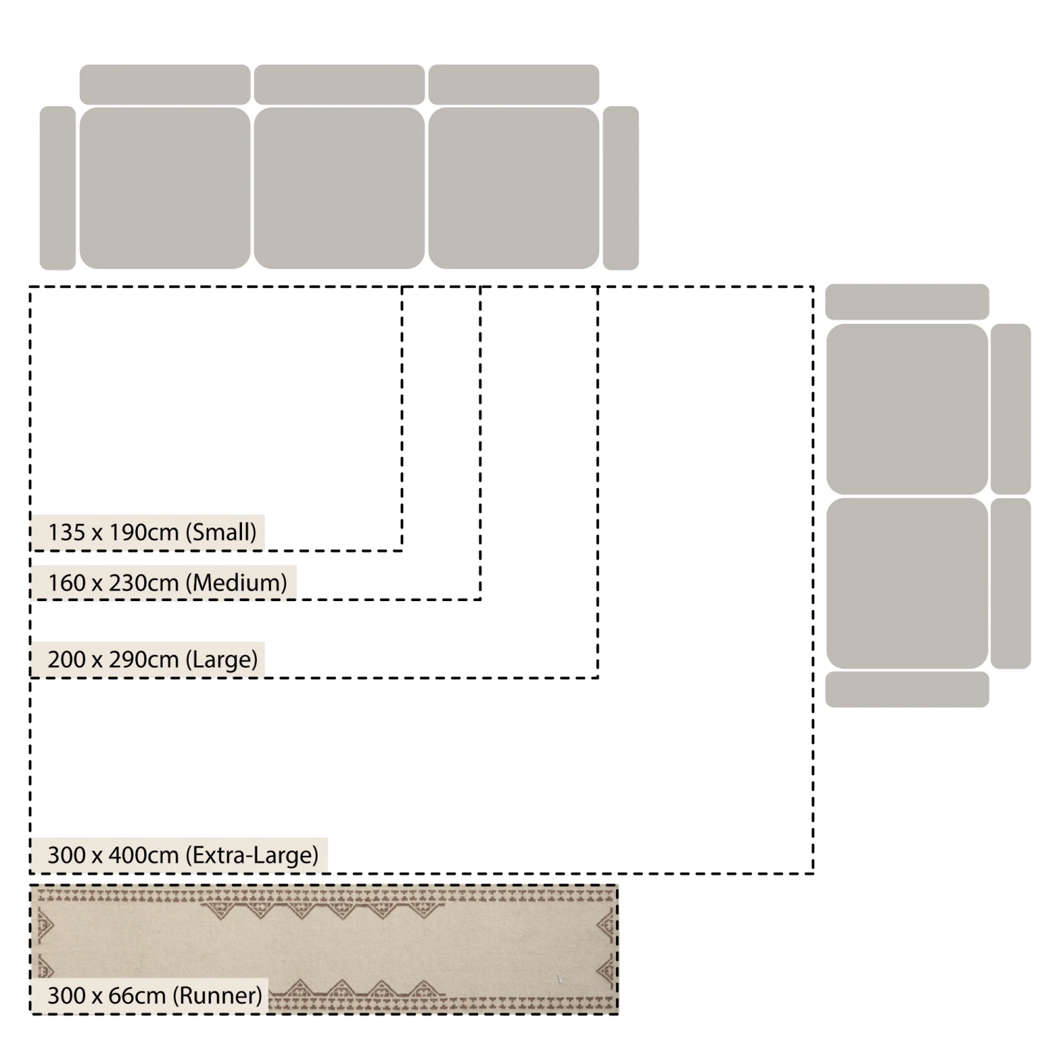 Atlan Cream & Taupe Handwoven Wool Runner 3 Atlan Cream & Taupe Handwoven Wool Runner - Image 3