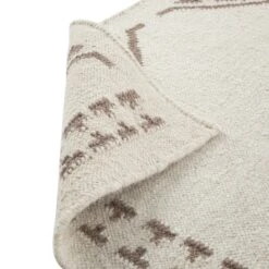 Atlan Cream & Taupe Handwoven Wool Rug -Daals Store KI ATLAN RUG TAUPE detail3