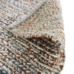 Aurora Hand Braided Bronze & Teal Jute Rug -Daals Store KI AURORA RUG detail1