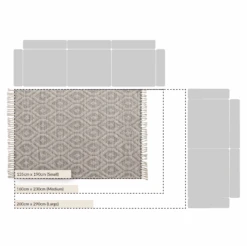 Avanti Handwoven Light Grey And Cream Diamond Bobble Wool Rug 15 Avanti Handwoven Light Grey And Cream Diamond Bobble Wool Rug -Daals Store KI AVANTI RUG LGREY CHART