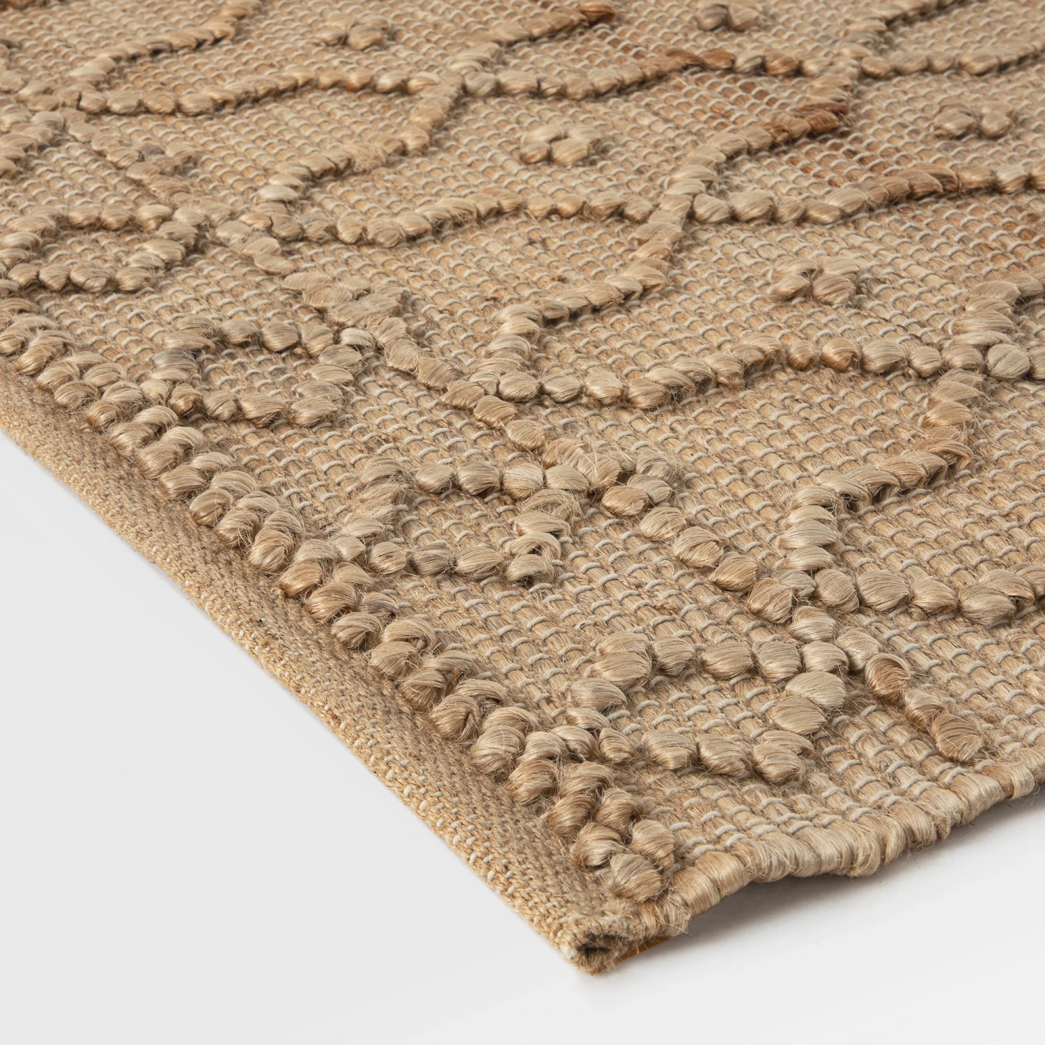 Casablanca Trellis Handwoven & Knotted Natural Jute Rug 6 Casablanca Trellis Handwoven & Knotted Natural Jute Rug - Image 6