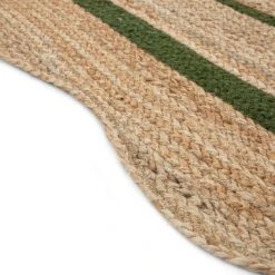 Evie Hand Braided Jute Scallop Green Border Rectangular Rug 16 Evie Hand Braided Jute Scallop Green Border Rectangular Rug -Daals Store KI EVIE RUG GREEN detail4