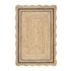Evie Hand Braided Jute Scallop Navy Blue Border Rectangular Rug 28 Evie Hand Braided Jute Scallop Navy Blue Border Rectangular Rug -Daals Store KI EVIE RUG NAVY WB1