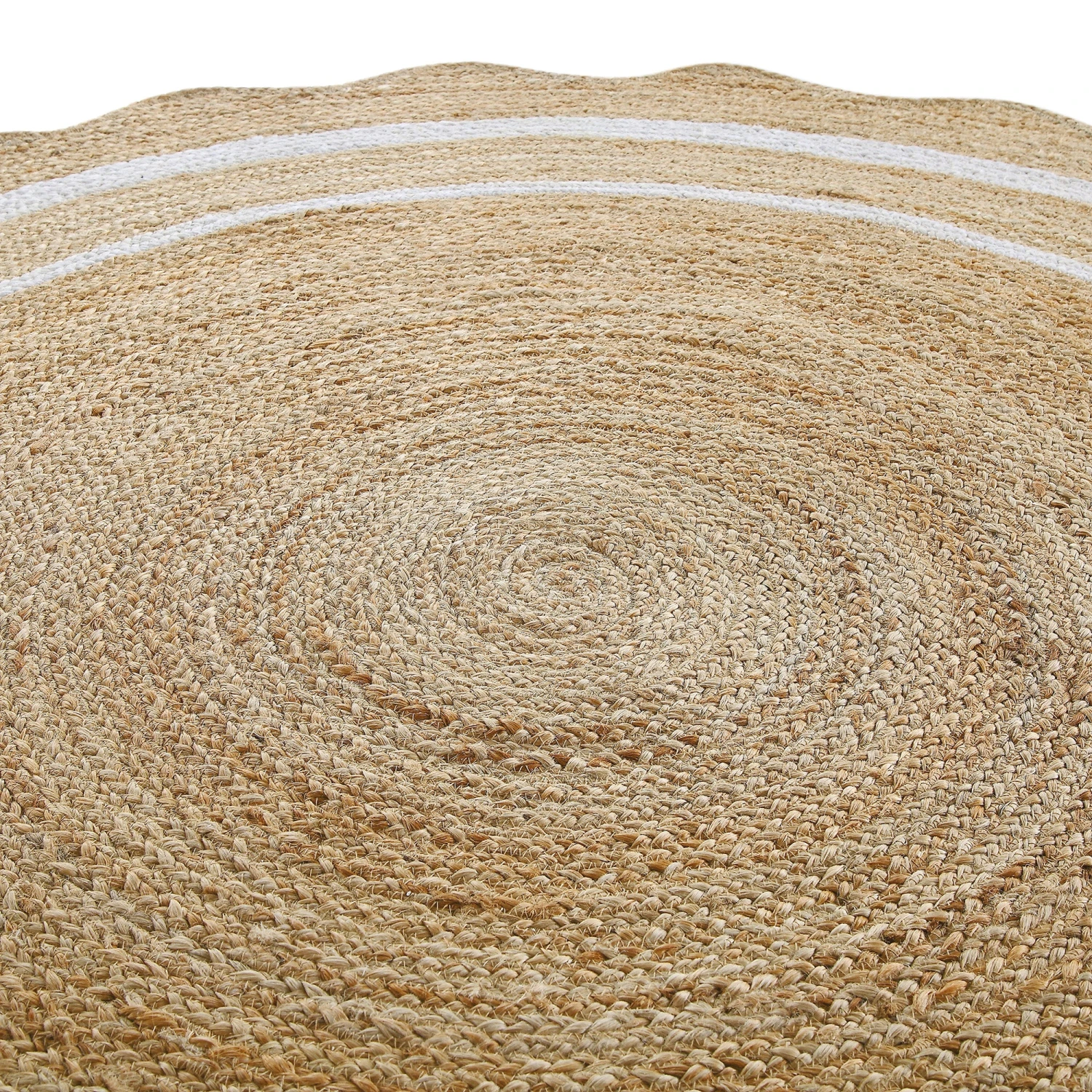 Evie Hand Braided Jute Scallop Round Rug 7 Evie Hand Braided Jute Scallop Round Rug - Image 7