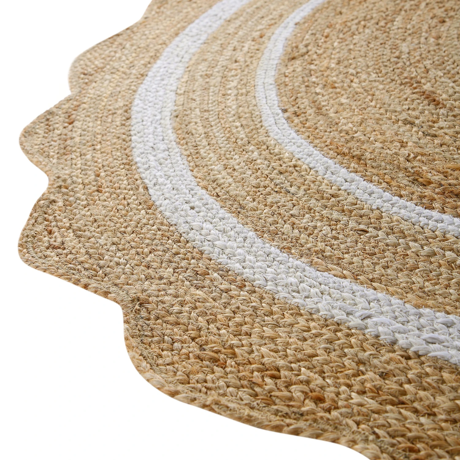 Evie Hand Braided Jute Scallop Round Rug 9 Evie Hand Braided Jute Scallop Round Rug - Image 9