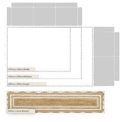 Evie Hand Braided Jute Scallop Runner 11 Evie Hand Braided Jute Scallop Runner -Daals Store KI EVIE RUNNER CHART