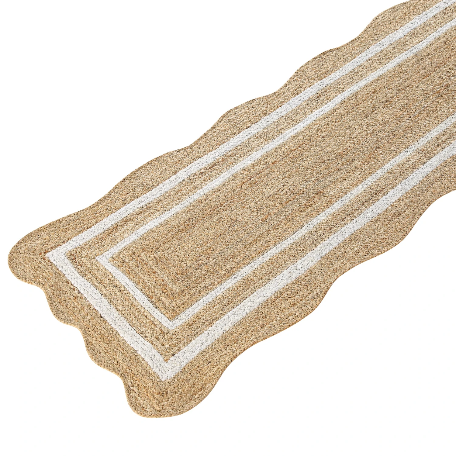 Evie Hand Braided Jute Scallop Runner 6 Evie Hand Braided Jute Scallop Runner - Image 6