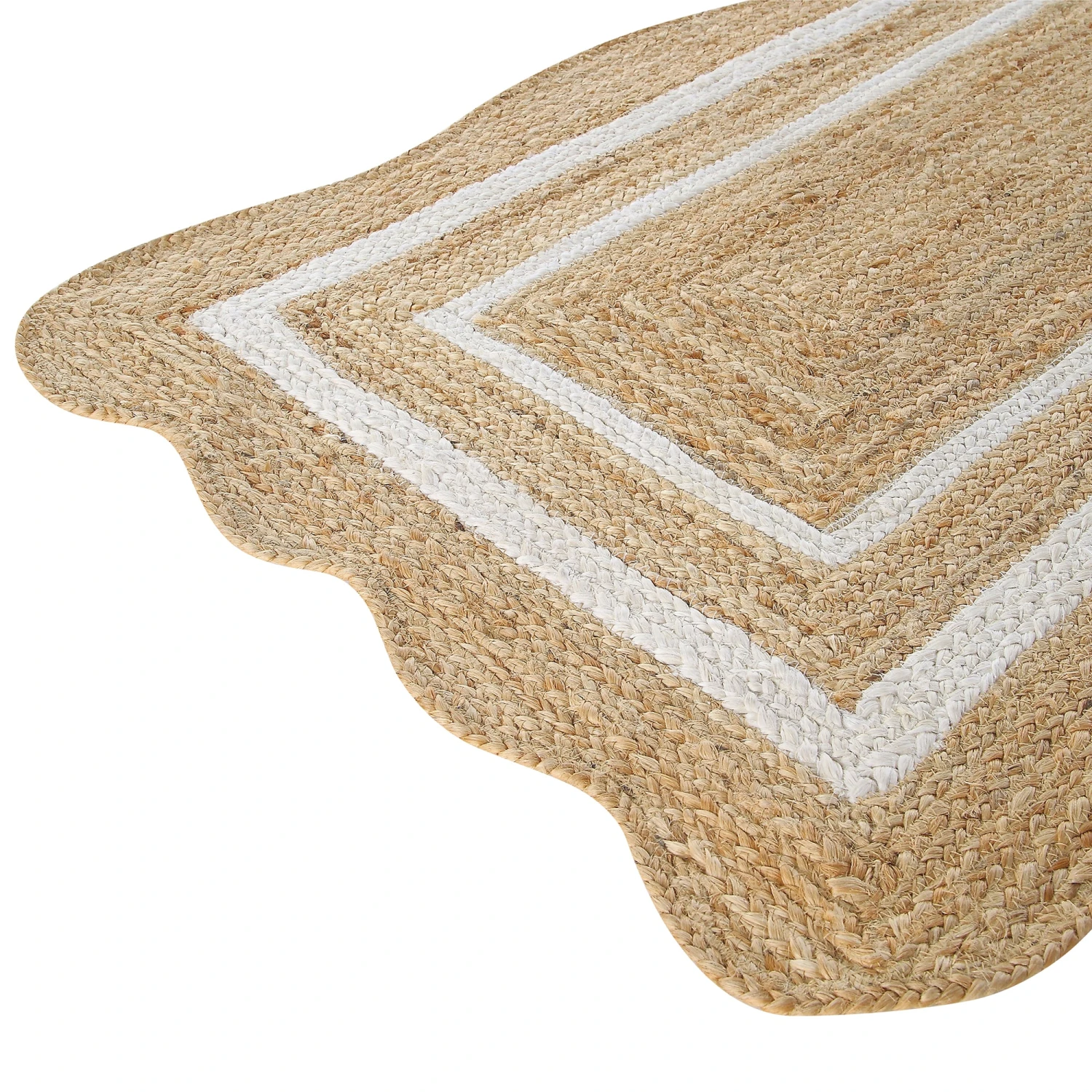 Evie Hand Braided Jute Scallop Runner 7 Evie Hand Braided Jute Scallop Runner - Image 7