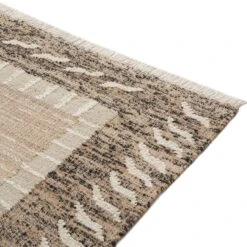 Ezri Border Brown Handwoven Wool & Jute Rug -Daals Store KI EZRI RUG detail2