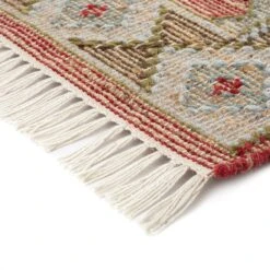 Farah Kilim Traditional Handwoven Wool & Jute Deep Red Runner 11 Farah Kilim Traditional Handwoven Wool & Jute Deep Red Runner -Daals Store KI FARAH RUG KILIM RUNNER detail4