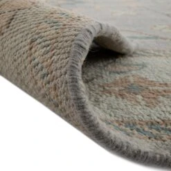 Heritage Collection Florentine Ice Blue Floral – Hand-Knotted New Zealand Wool Traditional Rug -Daals Store KI FLORENTINE RUG BLUE detail5