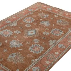 Premium Hand-Knotted Heritage Collection Florentine Rose New Zealand Wool Rug 9 Premium Hand-Knotted Heritage Collection Florentine Rose New Zealand Wool Rug -Daals Store KI FLORENTINE RUG ROSE detail1