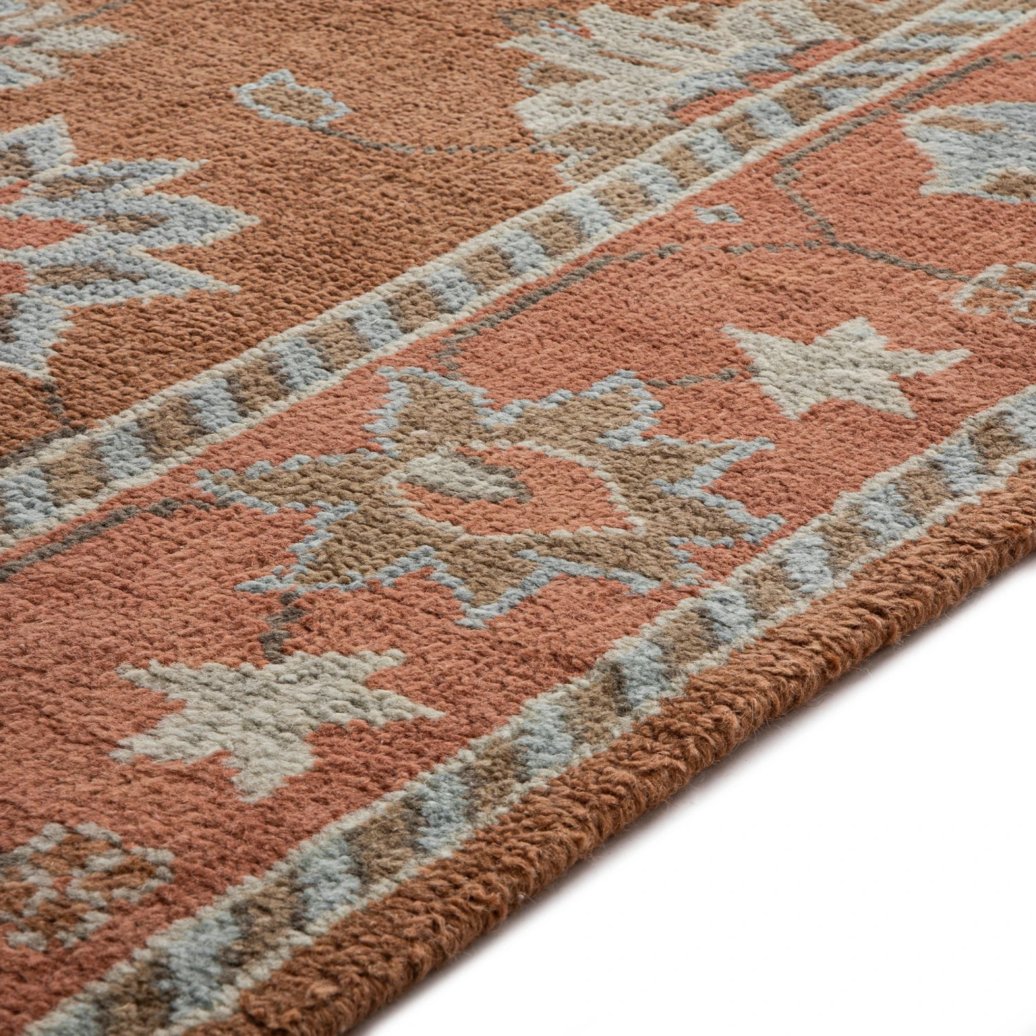 Premium Hand-Knotted Heritage Collection Florentine Rose New Zealand Wool Rug 6 Premium Hand-Knotted Heritage Collection Florentine Rose New Zealand Wool Rug - Image 6