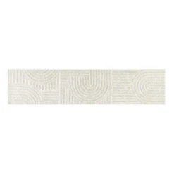 Geo Curve Cream Hand Tufted New Zealand Wool Runner -Daals Store KI GEOCURVE RUNNER WB2