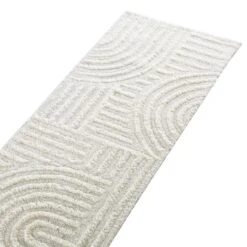 Geo Curve Cream Hand Tufted New Zealand Wool Runner -Daals Store KI GEOCURVE RUNNER detail1