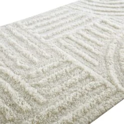 Geo Curve Cream Hand Tufted New Zealand Wool Runner -Daals Store KI GEOCURVE RUNNER detail2