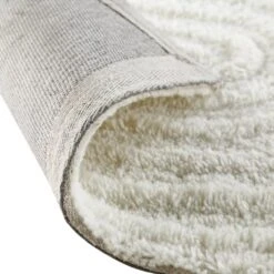 Geo Curve Cream Hand Tufted New Zealand Wool Runner -Daals Store KI GEOCURVE RUNNER detail4