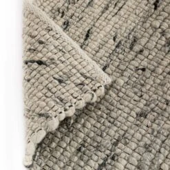 Indra Dark Grey Handwoven Wool & Jute Runner - 300x66cm Textured Hallway Rug -Daals Store KI INDRA RUG DKGREY RUNNER detail3