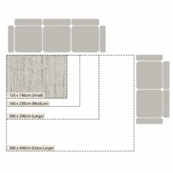 Indra Light Grey Handwoven Wool & Jute Rug – Textured Variegated Flatweave -Daals Store KI INDRA RUG LTGREY CHART