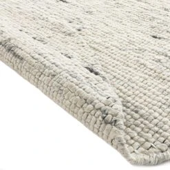 Indra Light Grey Handwoven Wool & Jute Round Rug - 160cm Textured Circular Area Rug -Daals Store KI INDRA RUG LTGREY ROUND detail4