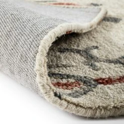 Kadiri Ikat Hand Tufted Wool Rug β Deep Red & Blue Geometric Traditional Indian Area Rug 17 Kadiri Ikat Hand Tufted Wool Rug β Deep Red & Blue Geometric Traditional Indian Area Rug -Daals Store KI KADIRI RUG detail5