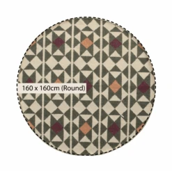 Kamala Geometric Olive & Ochre Round Wool Rug β Handwoven Flat-Weave Artisan Design 8 Kamala Geometric Olive & Ochre Round Wool Rug β Handwoven Flat-Weave Artisan Design -Daals Store KI KAMALA RUG ROUND CHART