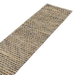 Kansas Bobble Grey Hemp & Cotton Handwoven Runner -Daals Store KI KANSAS RUG RUNNER detail1
