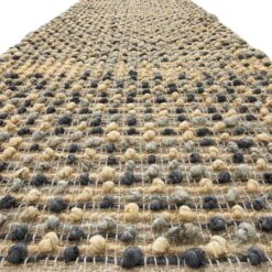 Kansas Bobble Grey Hemp & Cotton Handwoven Runner -Daals Store KI KANSAS RUG RUNNER detail2